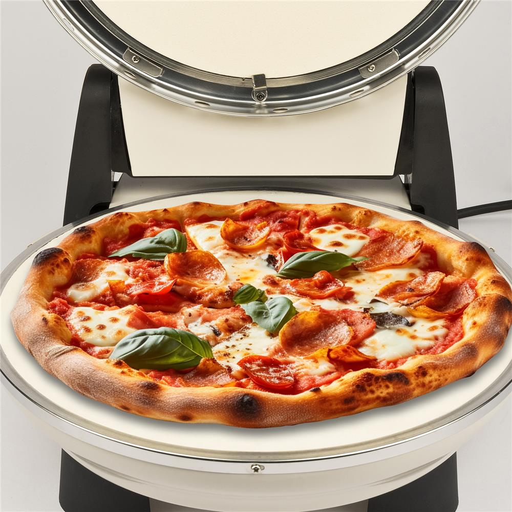 G3Ferrari elektrischer Pizzaofen Napoletana Icy Cream inkl. 2-ten Stein zum Überbacken im Deckel - Limited Edition bis 400 °C