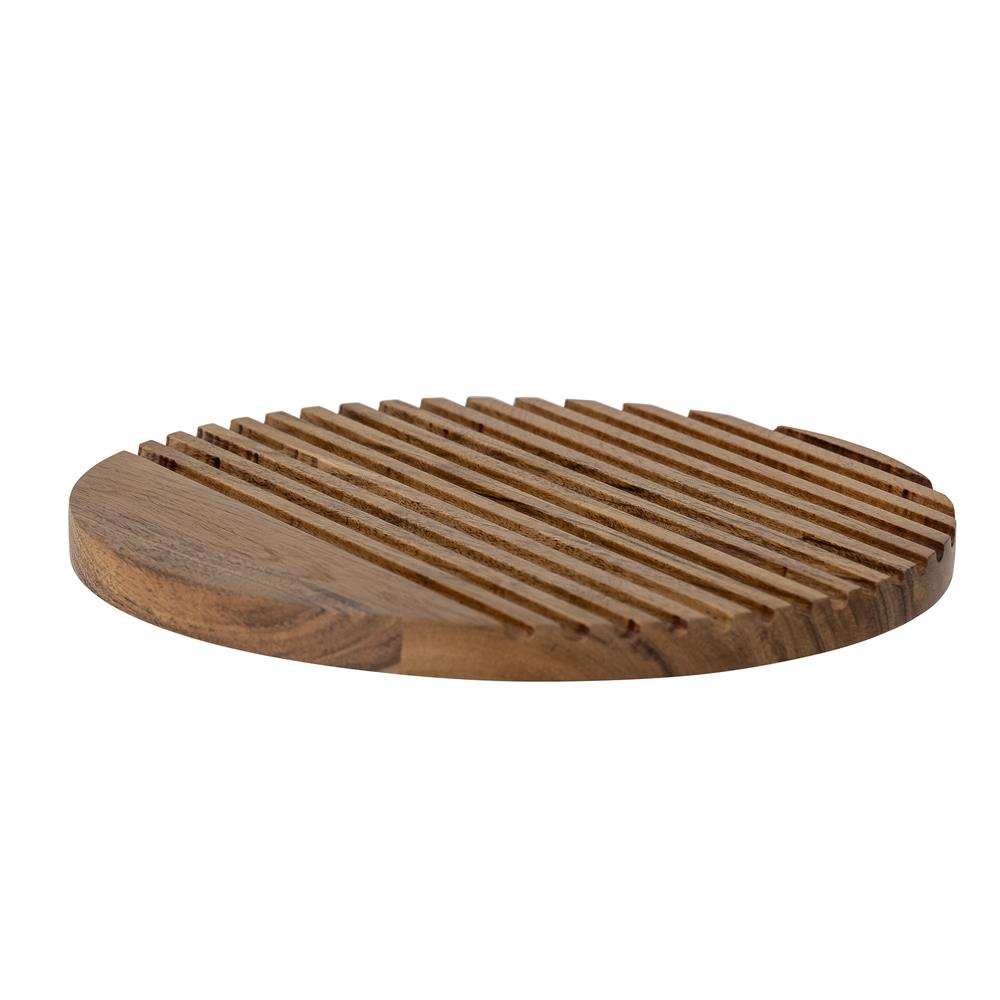 Bloomingville Dotta Schneidebrett, rund, in Braun, aus Mangoholz, 25,5x1,5 cm