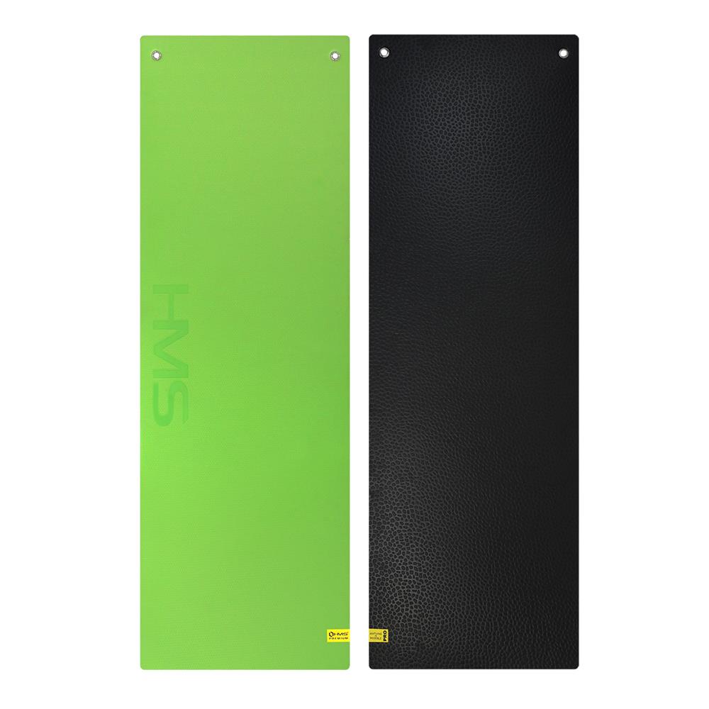 Fitnessmatte 180x60 cm 15 mm Grün/Schwarz | HMS Premium MFK03