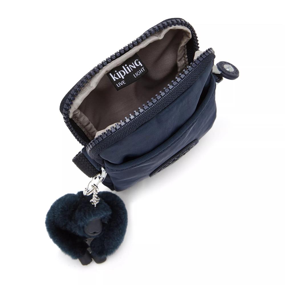 Kipling TALLY, Handytasche, Blue Bleu 2 (blau), Crossbody Tasche für Smartphone mit Fächern
