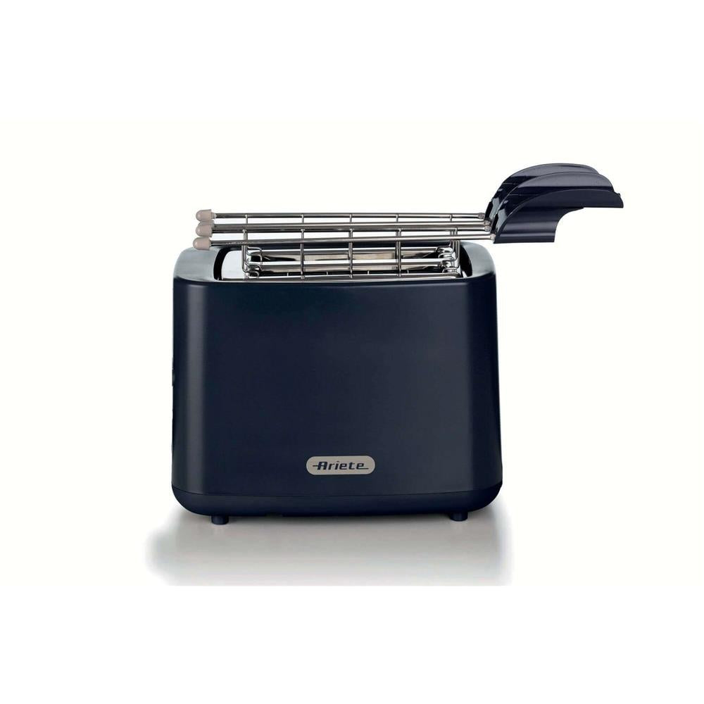 Ariete Breakfast Toaster, Dunkelgrau, 2-Scheiben-Toaster mit Sandwichzangen, Klassisches Design