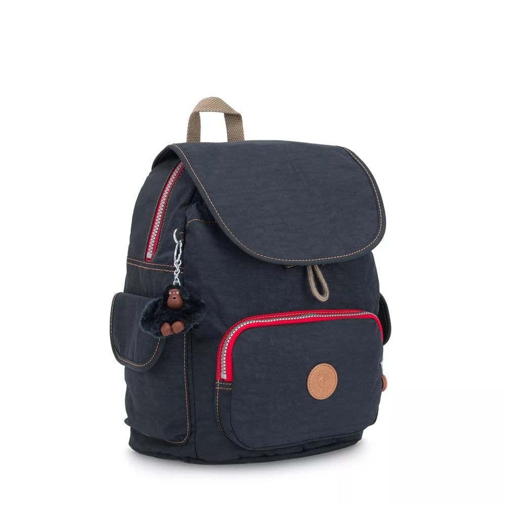 Kipling CITY PACK S, kleiner Rucksack, True Navy Combo (blau), Damenrucksack mit vielen Fächern