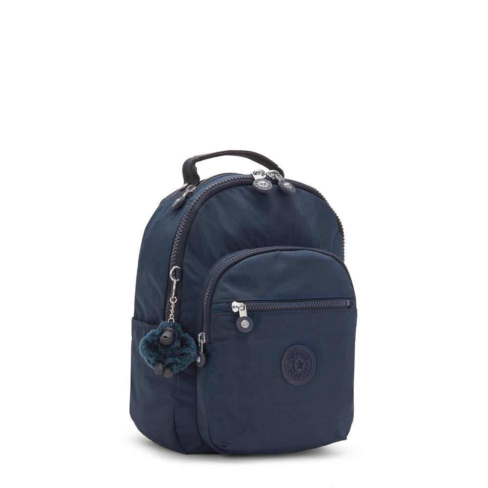 Kipling SEOUL S, Kleiner Schulrucksack mit 11-Zoll-Tabletfach, 14L, Blue Bleu 2 (blau)
