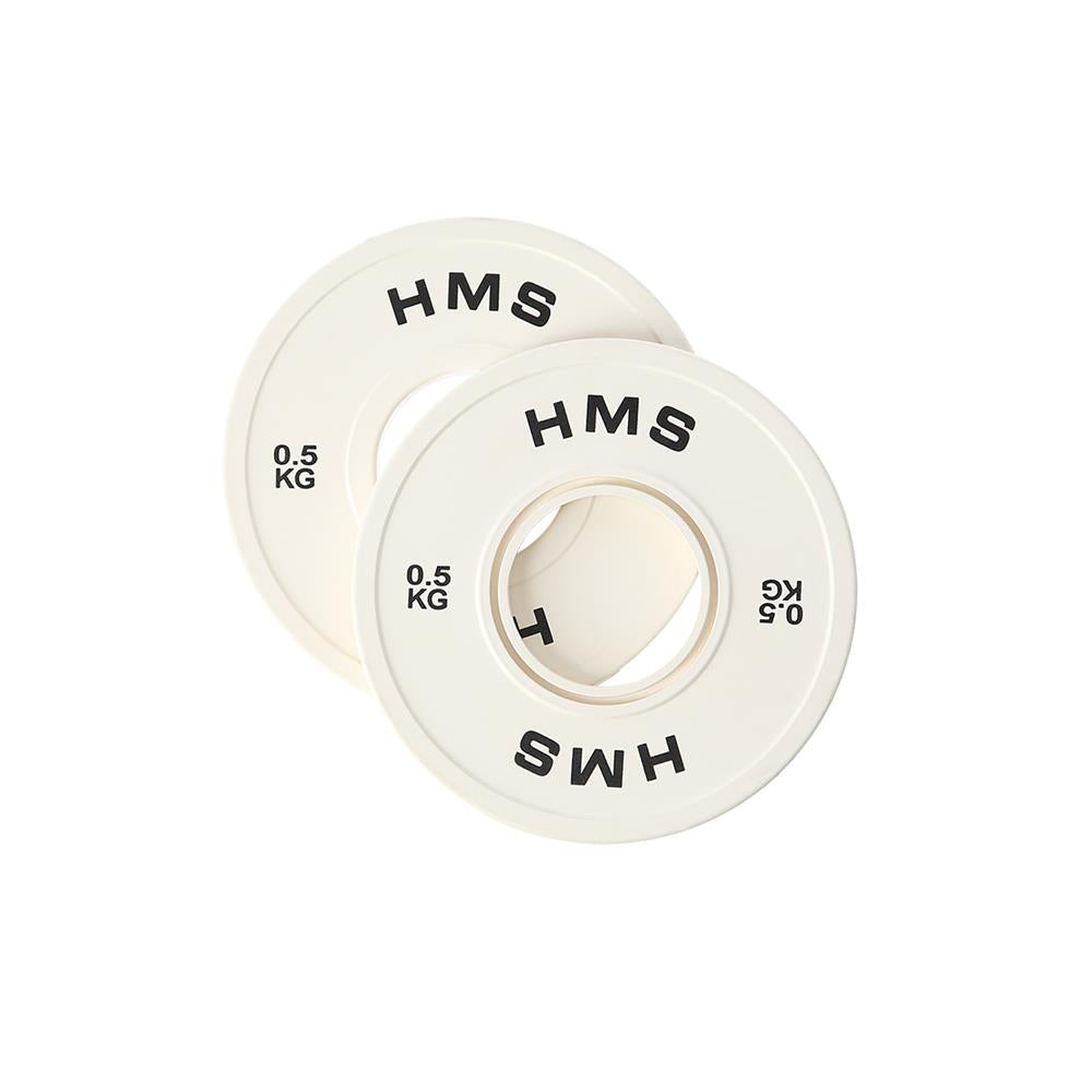 Hantelscheibe 0,5 kg Gummiert 50 mm, 2 Stück | HMS CBRS05