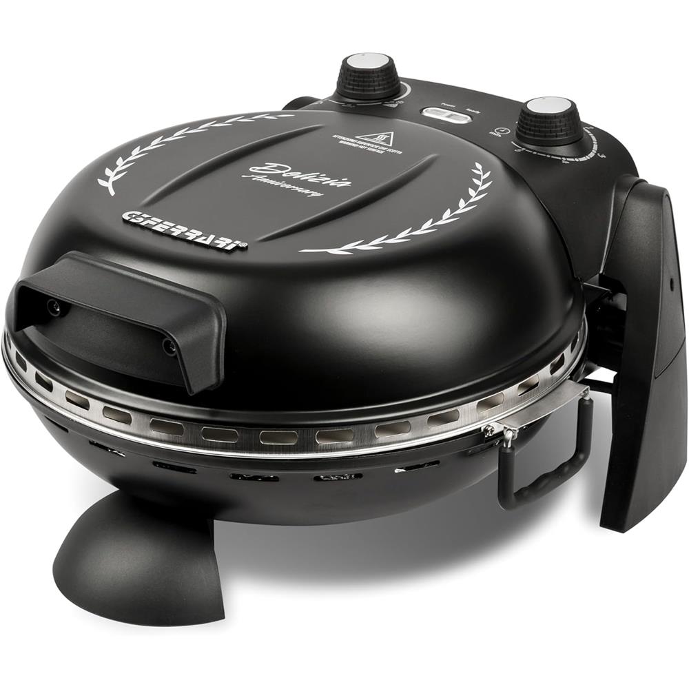 G3Ferrari Pizzaofen Delizia Anniversary elektrischer Pizzaofen Pizzamaker 1200W für Pizza Ø 31cm schwarz Limitierte Edition