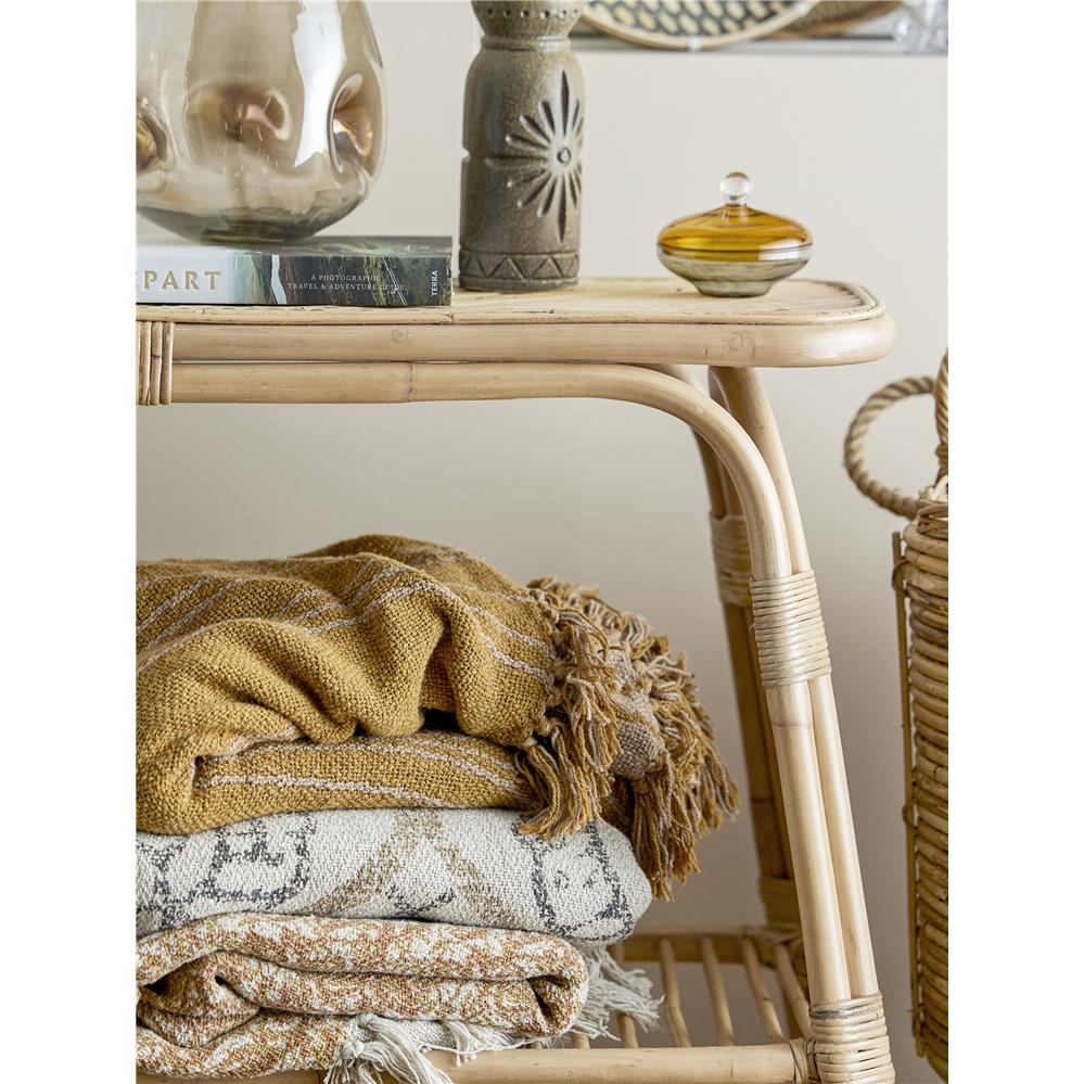 Bloomingville Tagesdecke natur Baumwolle 160x130 cm Kuscheldecke Decke Wohndecke