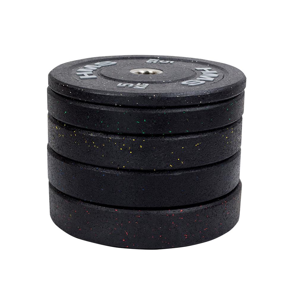Hantelscheibe 10 kg Gummiert 50 mm Bumper Plate | HMS HTBR10