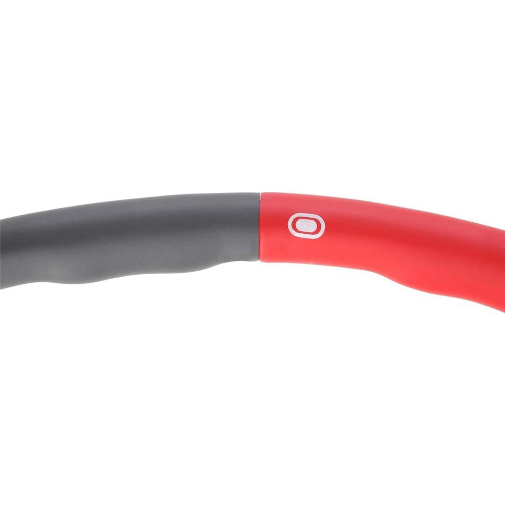 Hula Hoop Reifen 100 cm mit Massagenoppen zum Abnehmen Rot/Grau | HMS HHP002