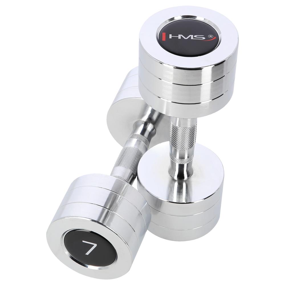 Kurzhantel Set 2x 7 kg verchromt Stahl | HMS CHD