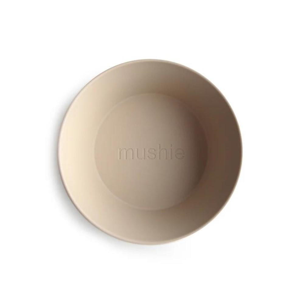 Mushie Kinderschüssel 2er Set, Vanilla, rund, BPA-frei
