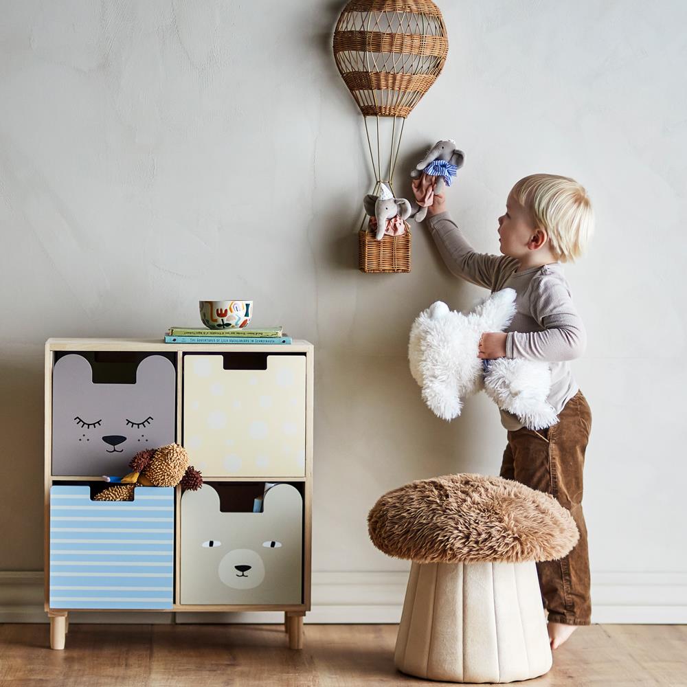 Bloomingville MINI Tiko Kuscheltier 2er Set bunt - Elefant für Baby & Kinderzimmer