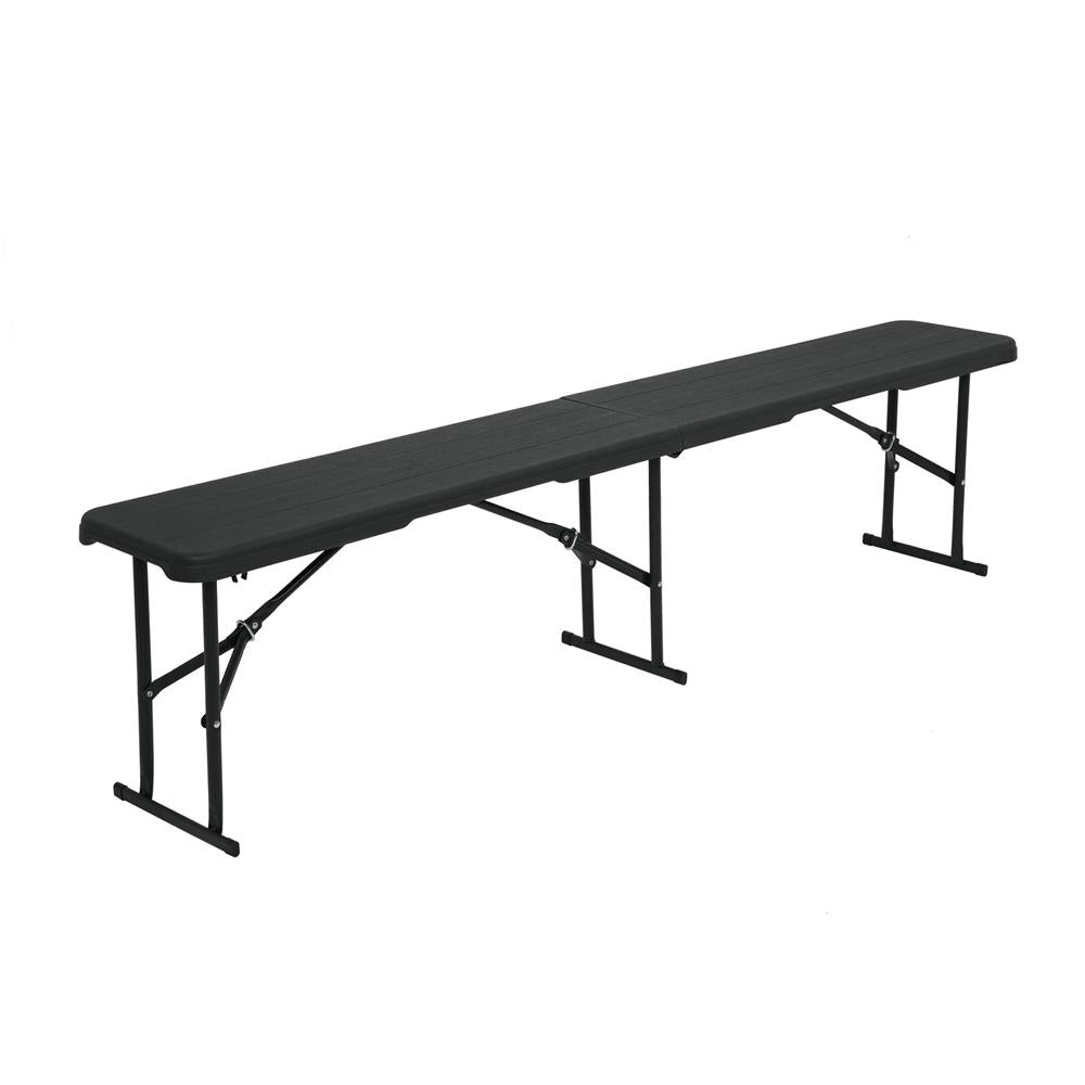 NILS CAMP Klappbank 180 cm für Garten Camping und Events faltbare Sitzbank Outdoor