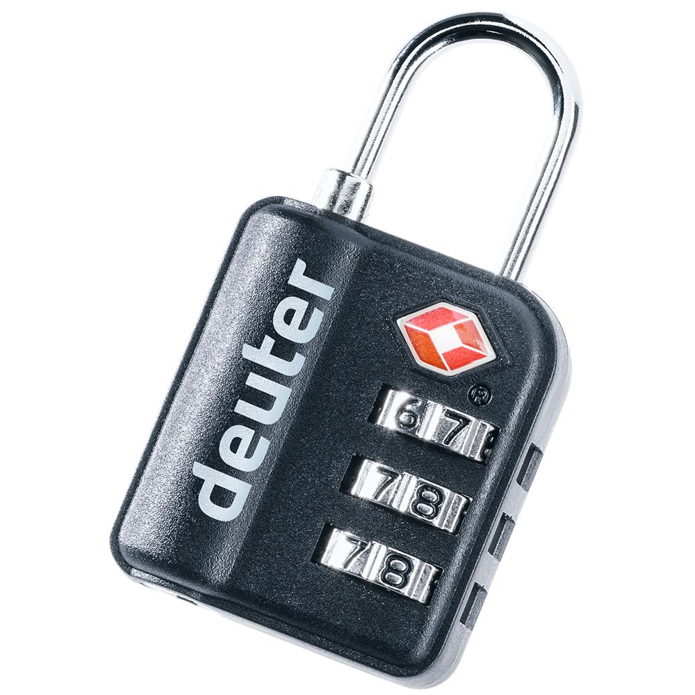 deuter TSA Pad Lock, Bügelschloss, black (schwarz), Gepäckschloss, Kofferschloss