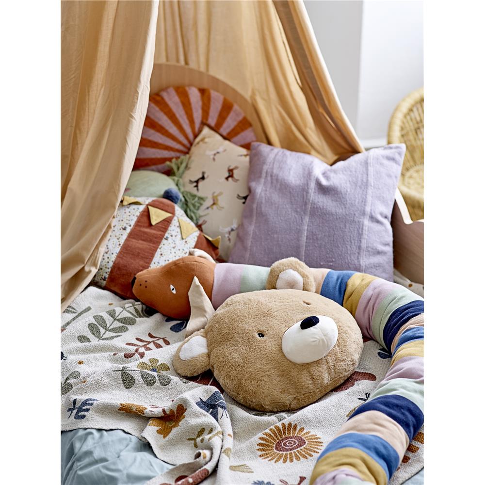 Bloomingville MINI Kita Kissen, Lila, Baumwolle L45 x B45 cm