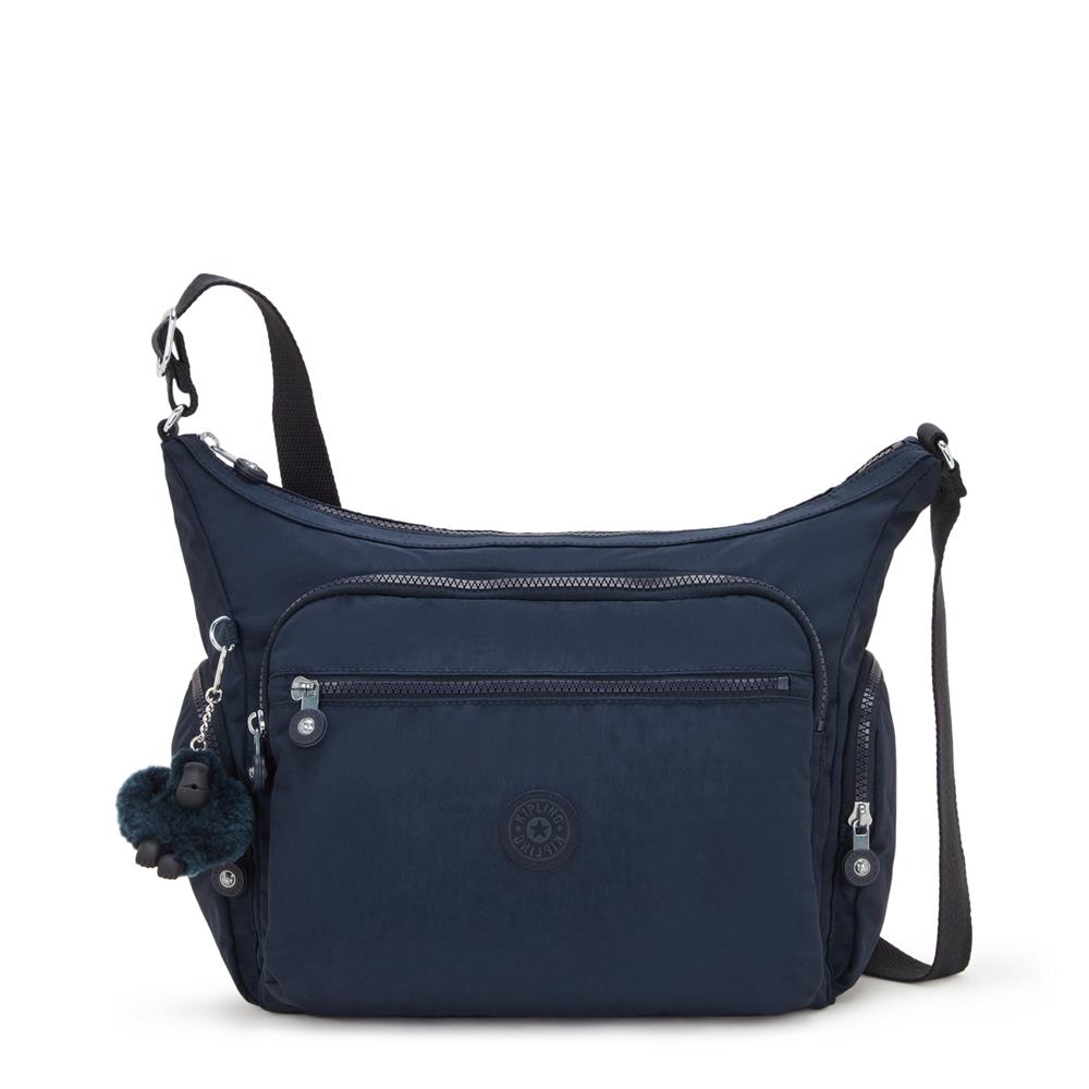 Kipling GABBIE M, Mittelgroße Umhängetasche, Blue Bleu 2 (blau), Schultertasche mit Reißverschluss