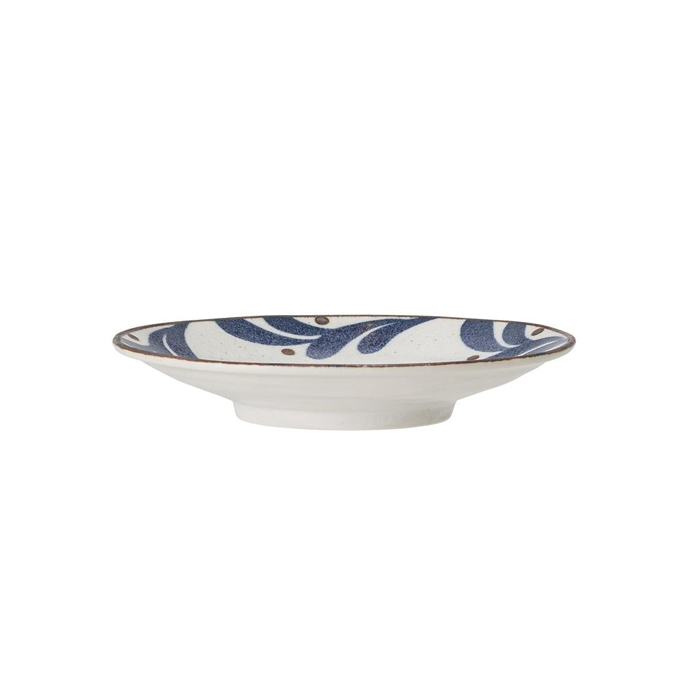 Bloomingville Camellia Servierschale blau 16cm Porzellan Servierschüssel kleiner Teller dänisches Design