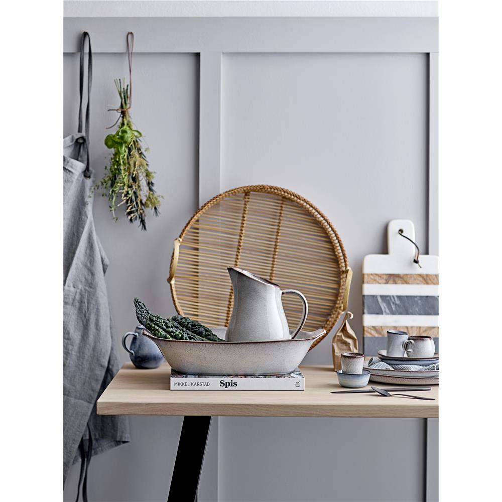 Bloomingville Salle Tablett 2er Set Natur Bambus Serviertablett Servierplatten dänisches Design