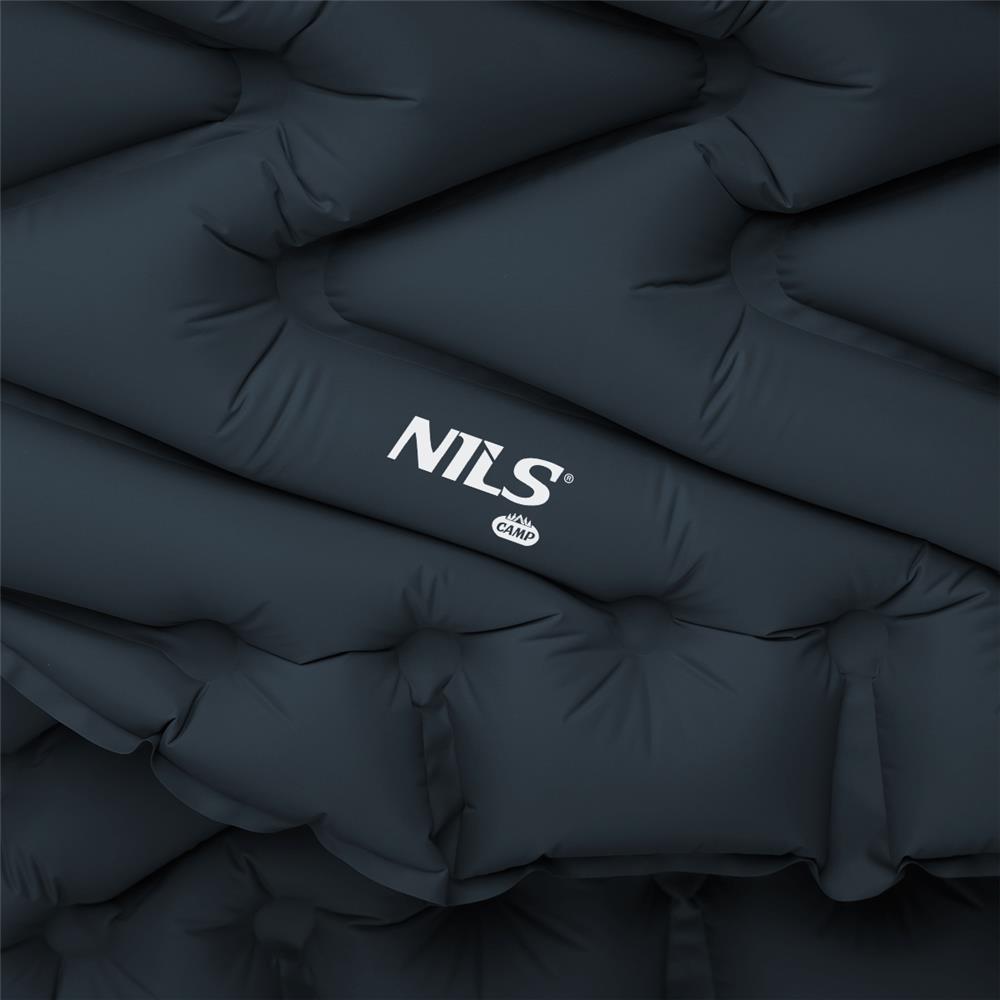 NILS CAMP Campingmatte aufblasbar 193 cm in dunkelgrau Isomatte Outdoor Schlafmatte leicht