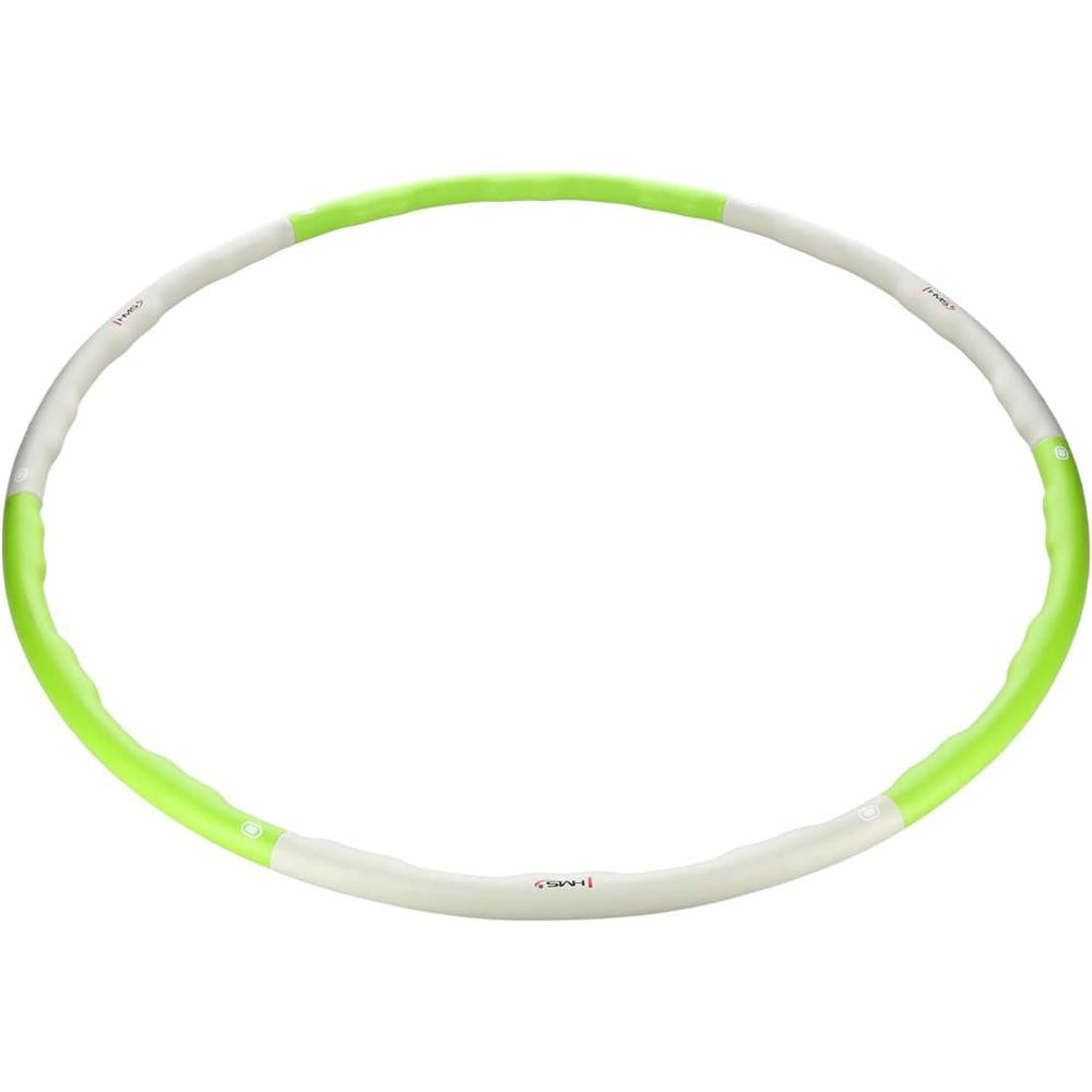 Hula Hoop Reifen 100 cm mit Massagenoppen zum Abnehmen Grün/Grau | HMS HHP003