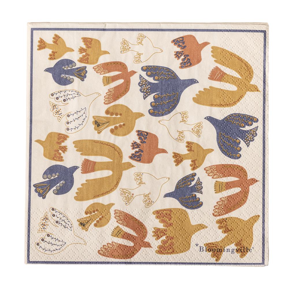 Bloomingville Anniversary Servietten Bunt Papier 33x33cm 20 Stück
