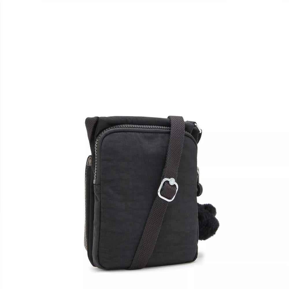 Kipling NEW ELDORADO, kleine Umhängetasche, Black Noir (schwarz), kompakte Crossbody Tasche