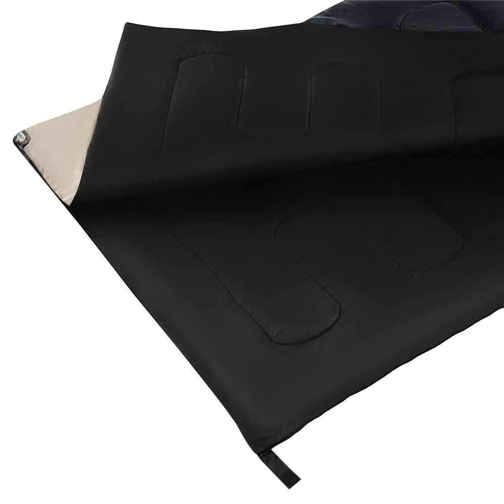 NILS CAMP Doppelschlafsack 3-in-1 mit Wolf-Motiv für Camping Reisen Outdoor warm
