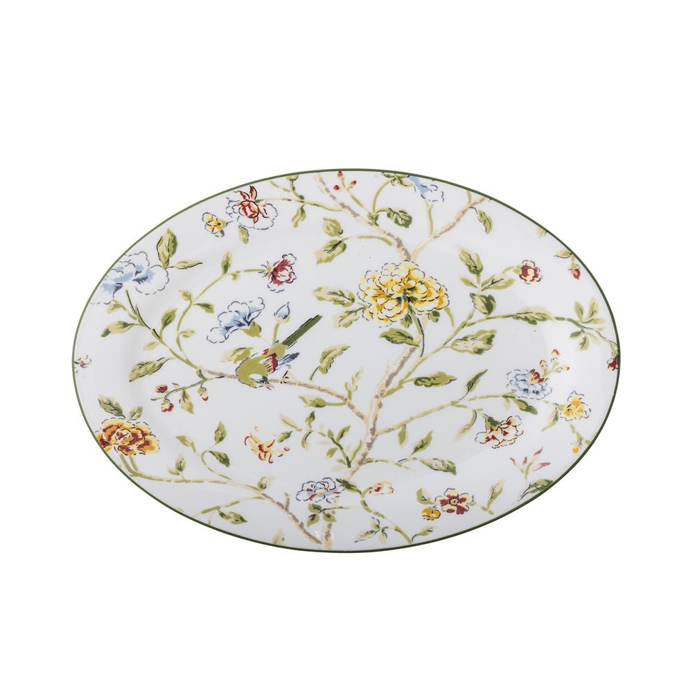 Bloomingville Bloomie Servierplatte 35 x 25 cm Steingut, mehrfarbig