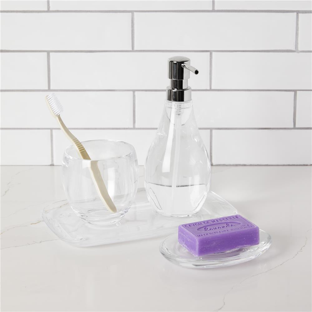 Umbra Droplet Seifenspender 280 ml Acrylglas Transparent Hygienespender Spülmittelspender