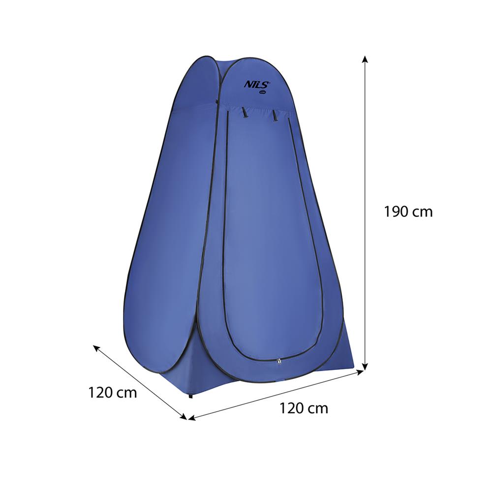 NILS CAMP Umkleidezelt blau Pop-Up für Camping Strand Outdoor Dusche WC