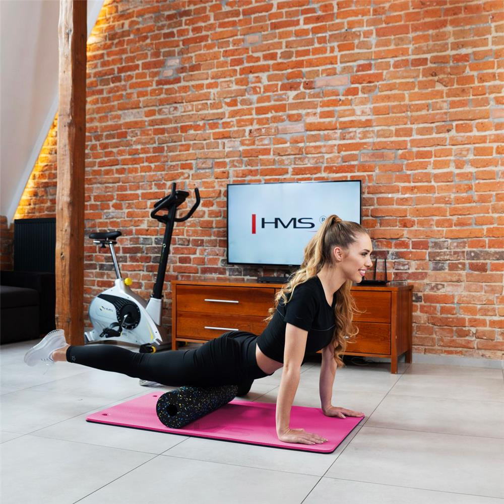 HMS Premium MFK02 Fitnessmatte 120x60 cm 20 mm Rosa/Schwarz