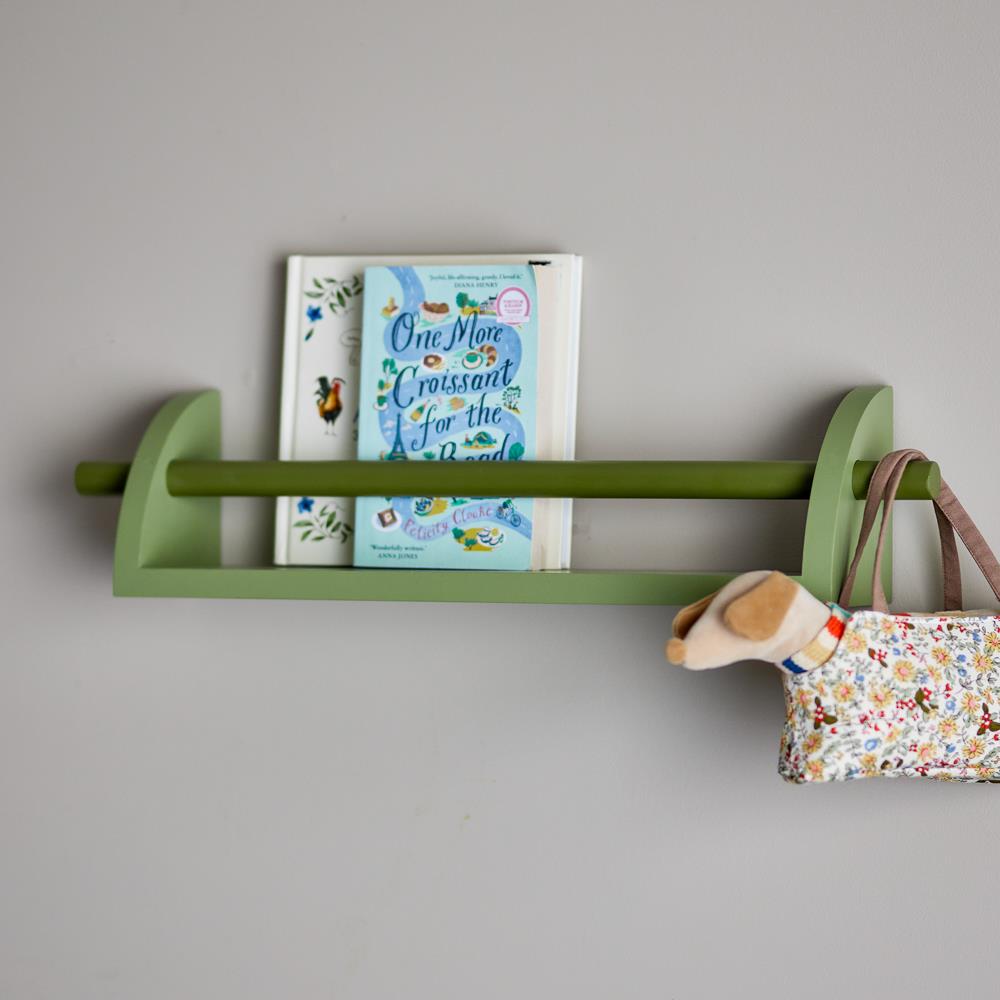 Bloomingville MINI Mingus Regal grün - Wandregal aus Holz für Kinderzimmer, Bücher & Deko