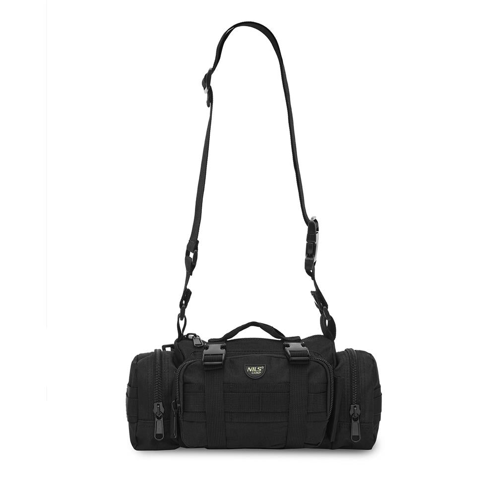 NILS CAMP Hüfttasche XL 5L in Schwarz - taktische Gürteltasche für Outdoor, Alltag & EDC