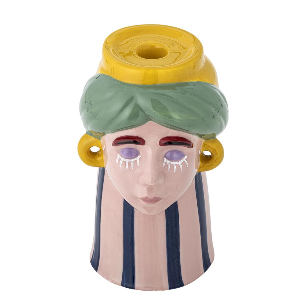Bloomingville Miss Jody Vase Bunt Steingut Deko-Vase 22,5cm