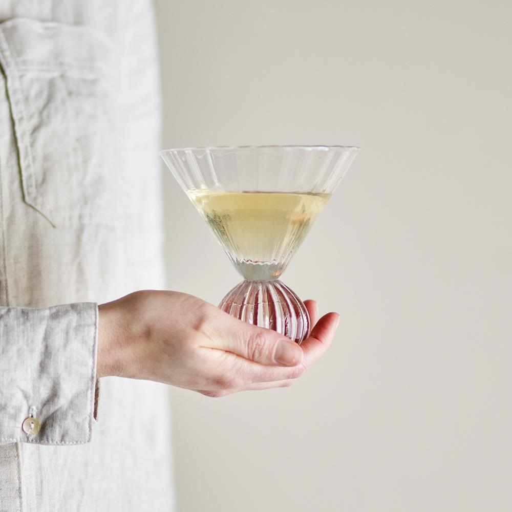 Bloomingville Taurin Cocktailglas aus Glas in Klar – elegantes Glas für Cocktails und Drinks
