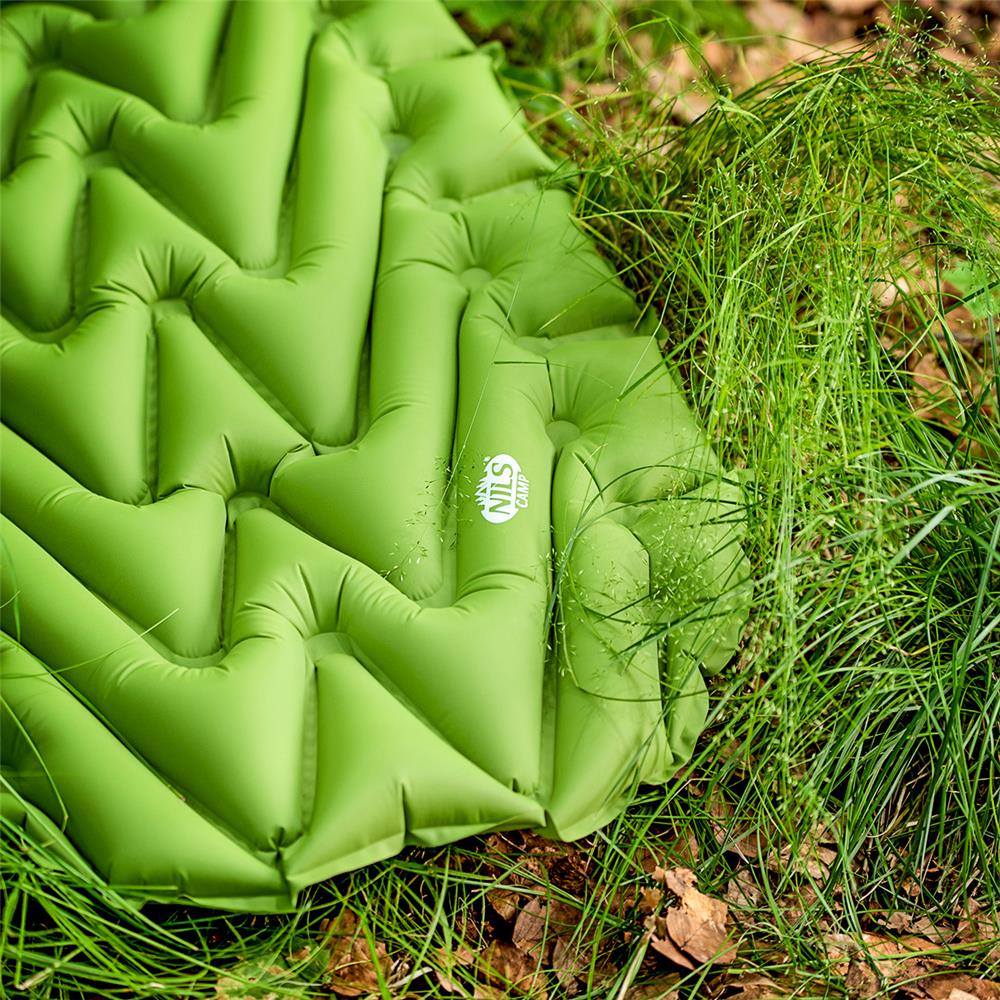 NILS CAMP Campingmatte aufblasbar 193 cm in grün Isomatte Outdoor Schlafmatte leicht