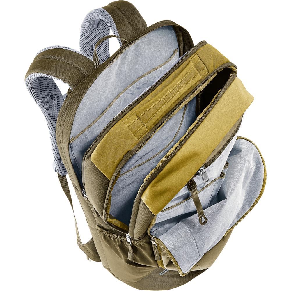 deuter Giga, Lifestyle-Rucksack, kelp-nori (beige), 28L, mit Flaschenhalter und Laptopfach