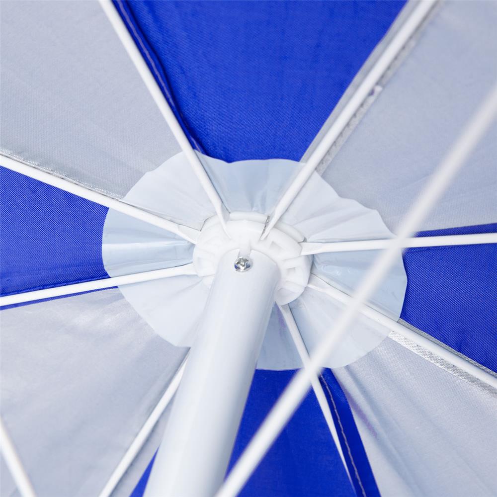 NILS CAMP Strandschirm blau-weiß UV Schutz SPF40 für Strand Camping Garten