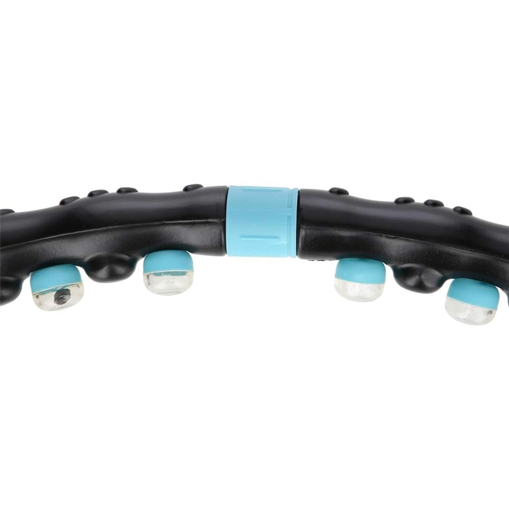 Hula Hoop Reifen 98 cm mit Massagenoppen und Magneten Schwarz/Blau | HMS HHP006