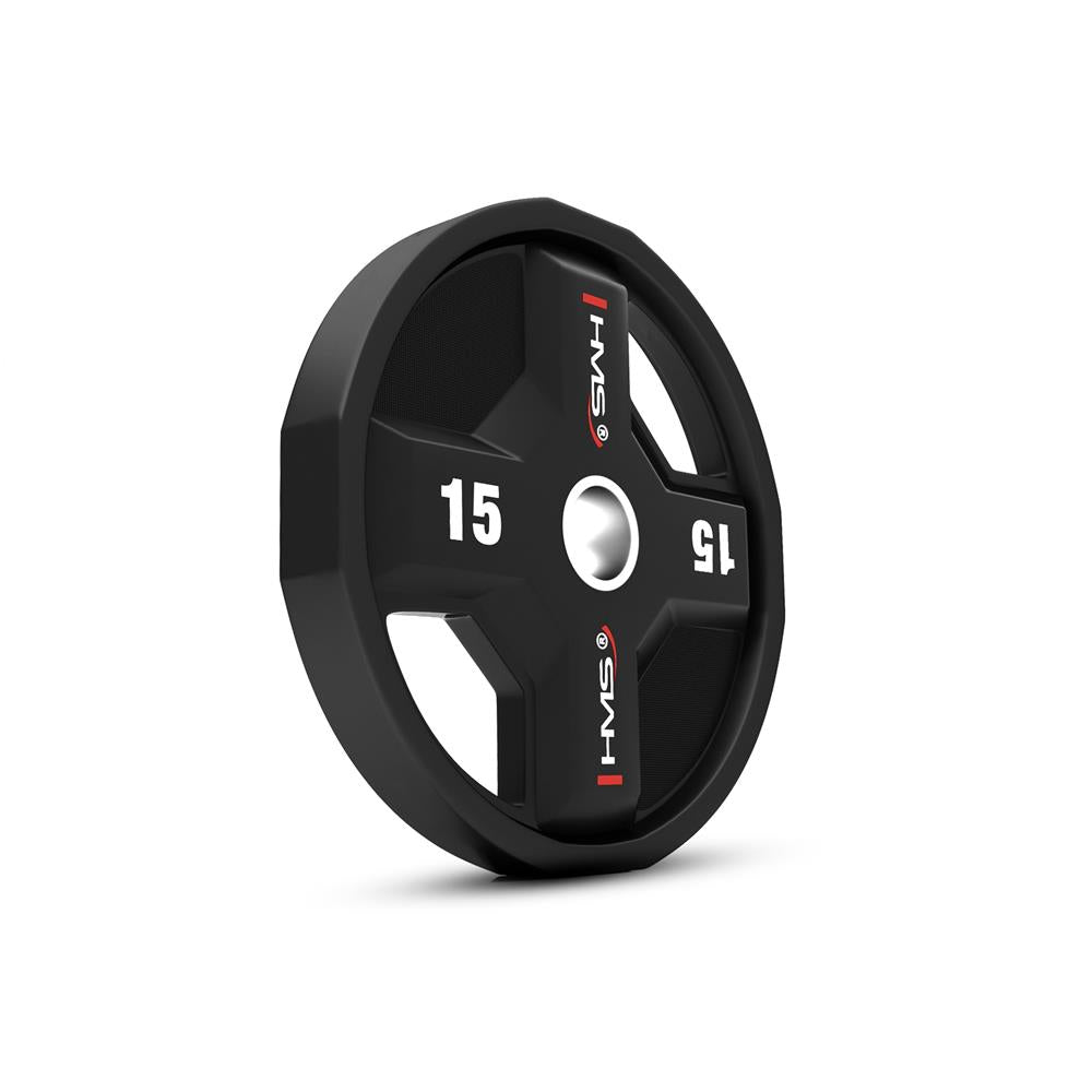 Hantelscheibe 15 kg Gewichtsscheibe 50 mm Polyurethan | HMS TPC15