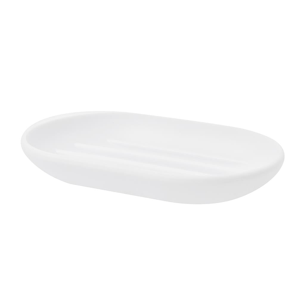 Umbra Touch Seifenschale, ovale Seifenablage mit Soft Touch Finish, in Weiß