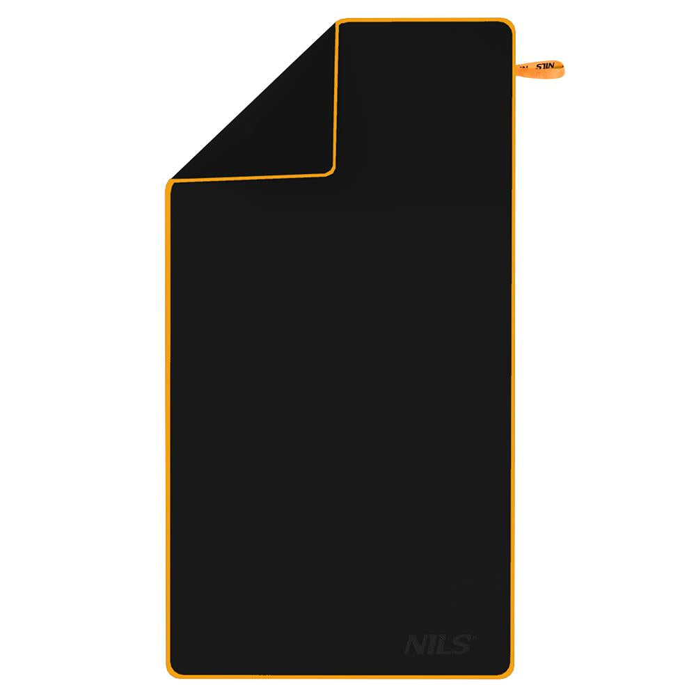 NILS Mikrofaserhandtuch 180x100 cm in Schwarz - schnelltrocknendes Handtuch für Camping, Strand & Sport