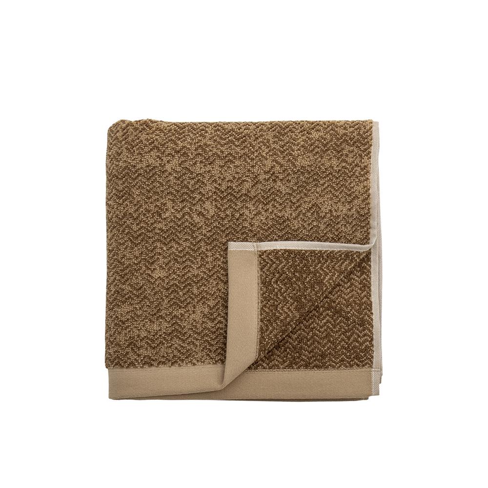 Bloomingville Kahla Handtuch, Braun, Baumwolle, 100x50 cm, dänisches Design