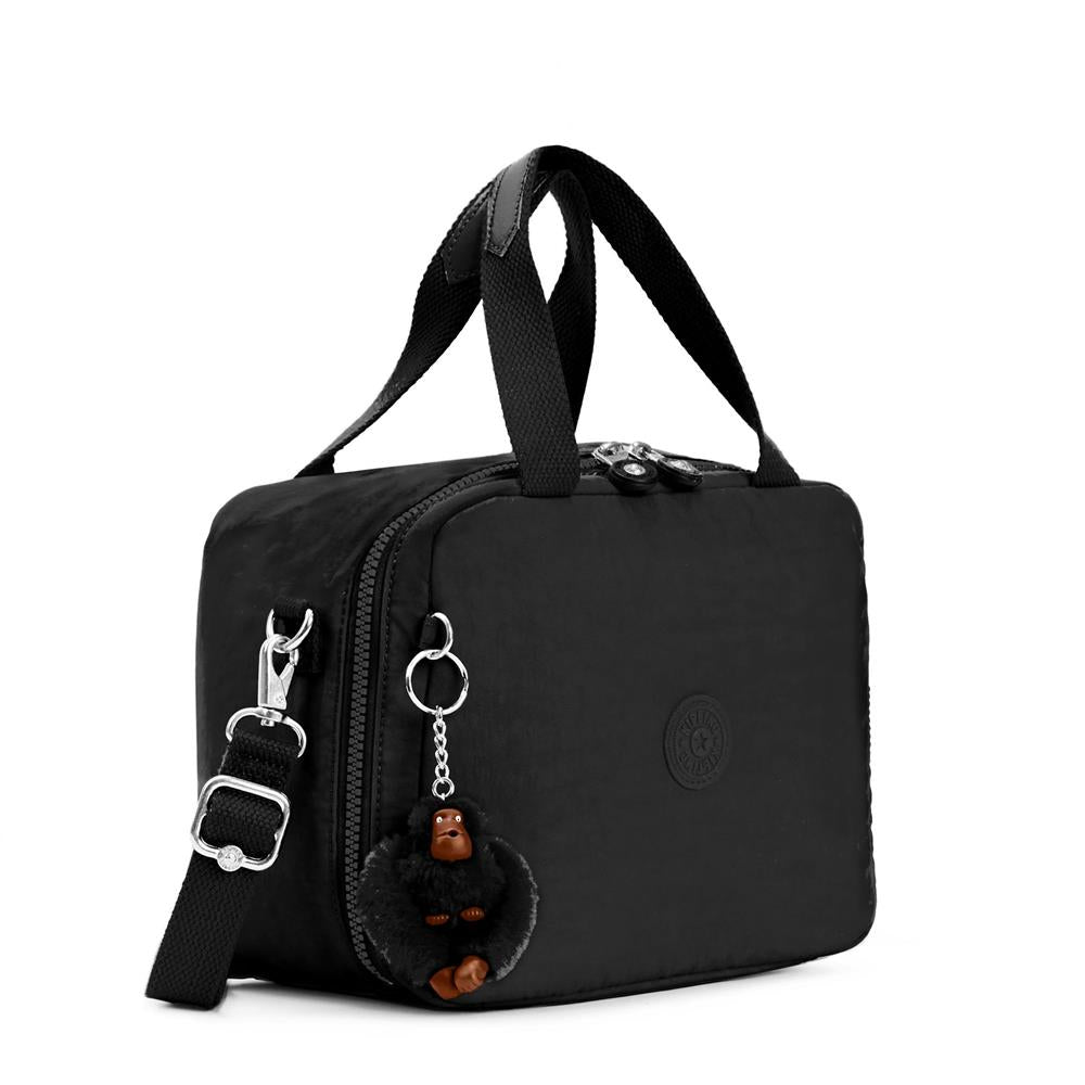 Kipling MIYO, isolierte Lunchbox Tasche mit Trolleyschlaufe, 8L, True Black (schwarz)