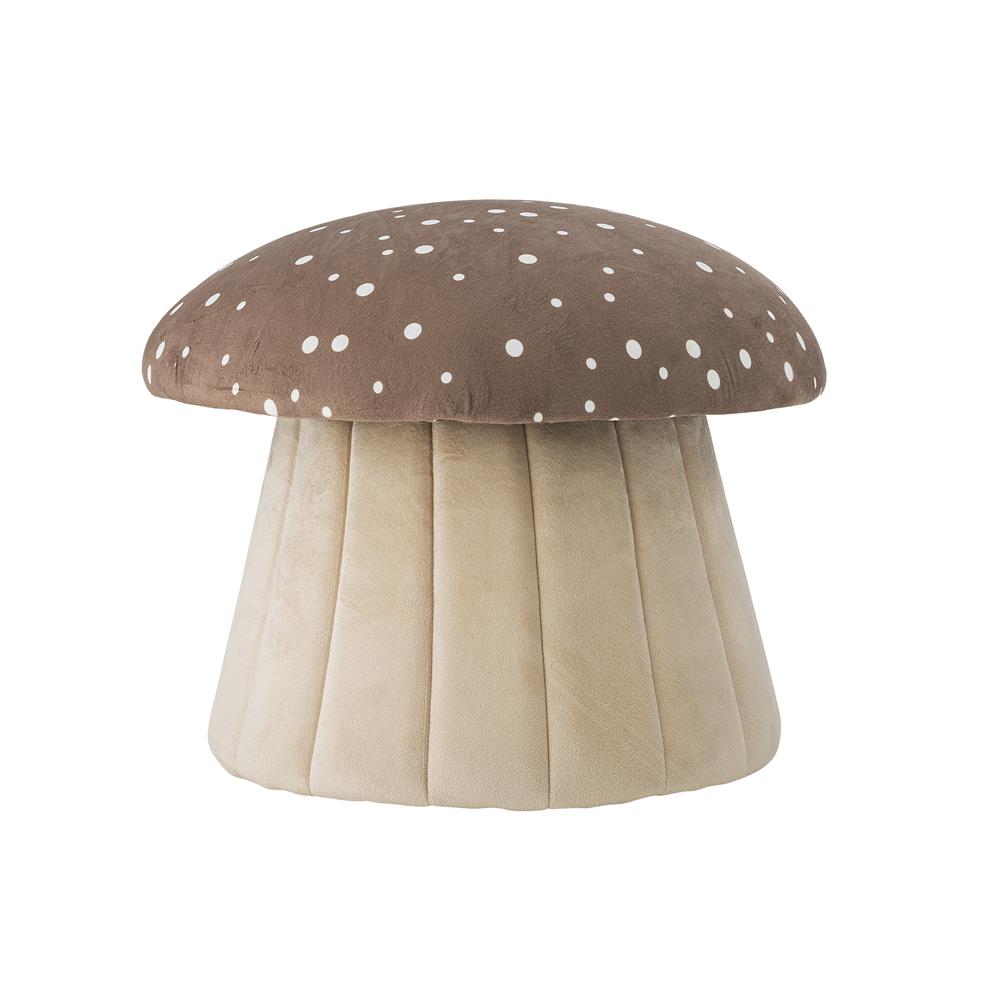 Bloomingville MINI Lue Hocker Pilz Braun 37x30 cm Sitzhocker fürs Kinderzimmer dänisches Design