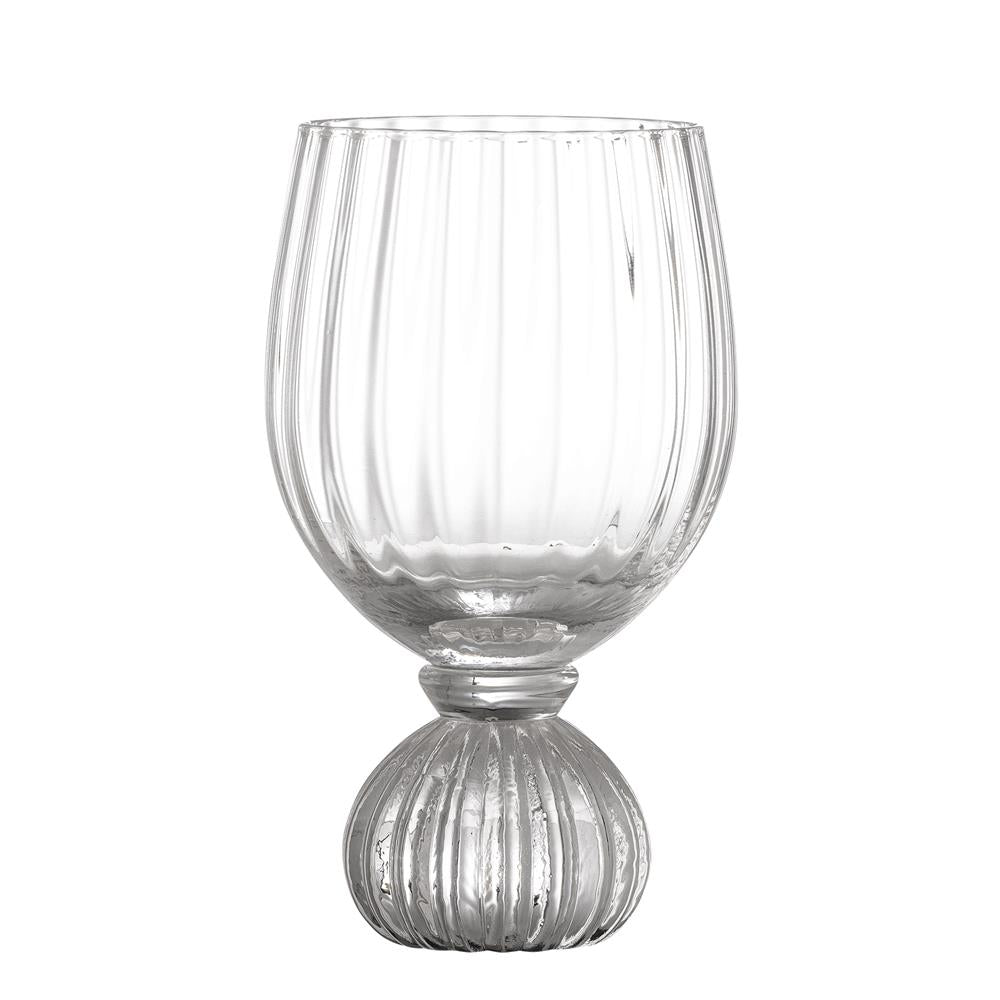 Bloomingville Taurin Weinglas Klar Glas D9xH15,5 cm – mundgeblasenes Weinglas