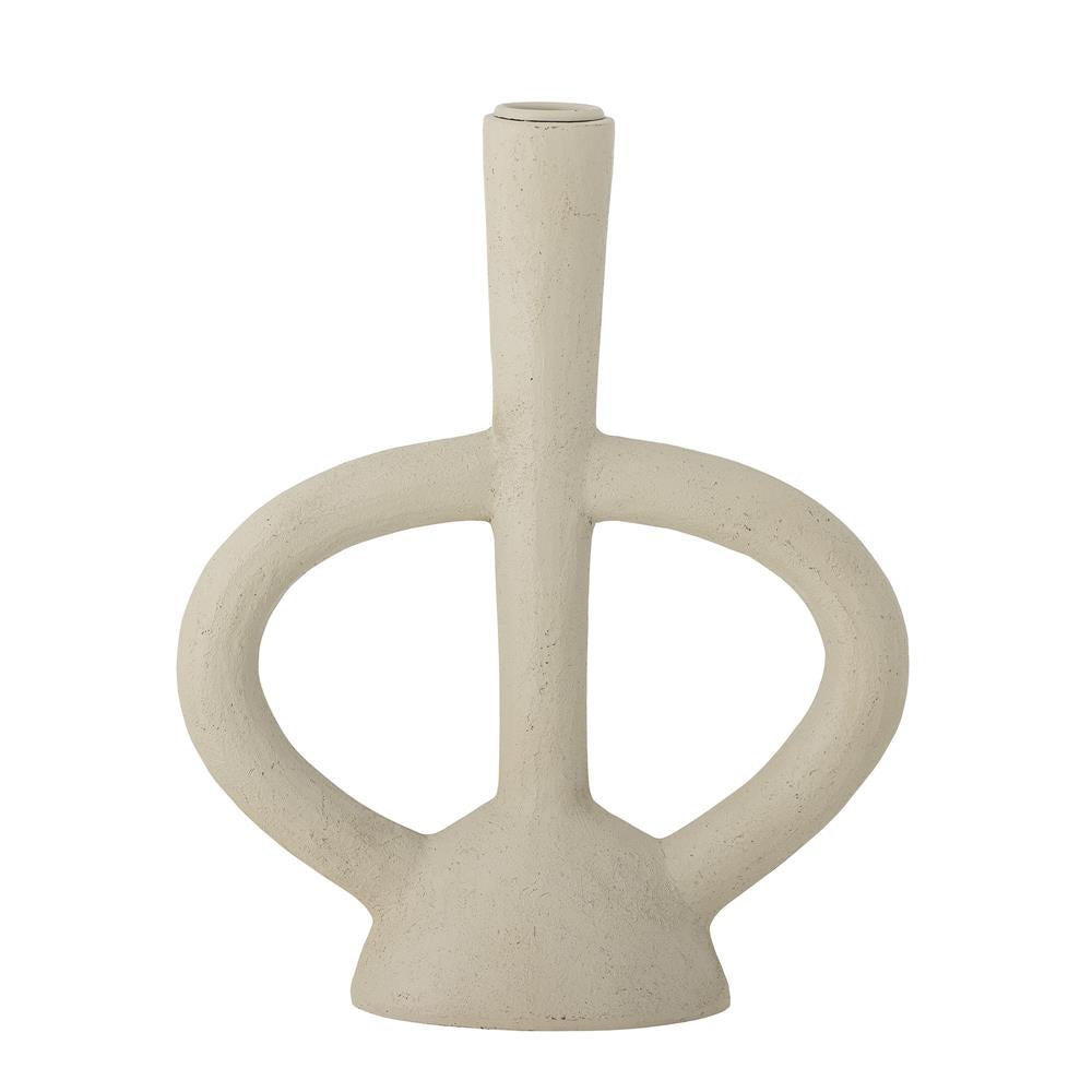 Bloomingville Ramina Kerzenständer in Weiß, 21cm, aus Polyresin