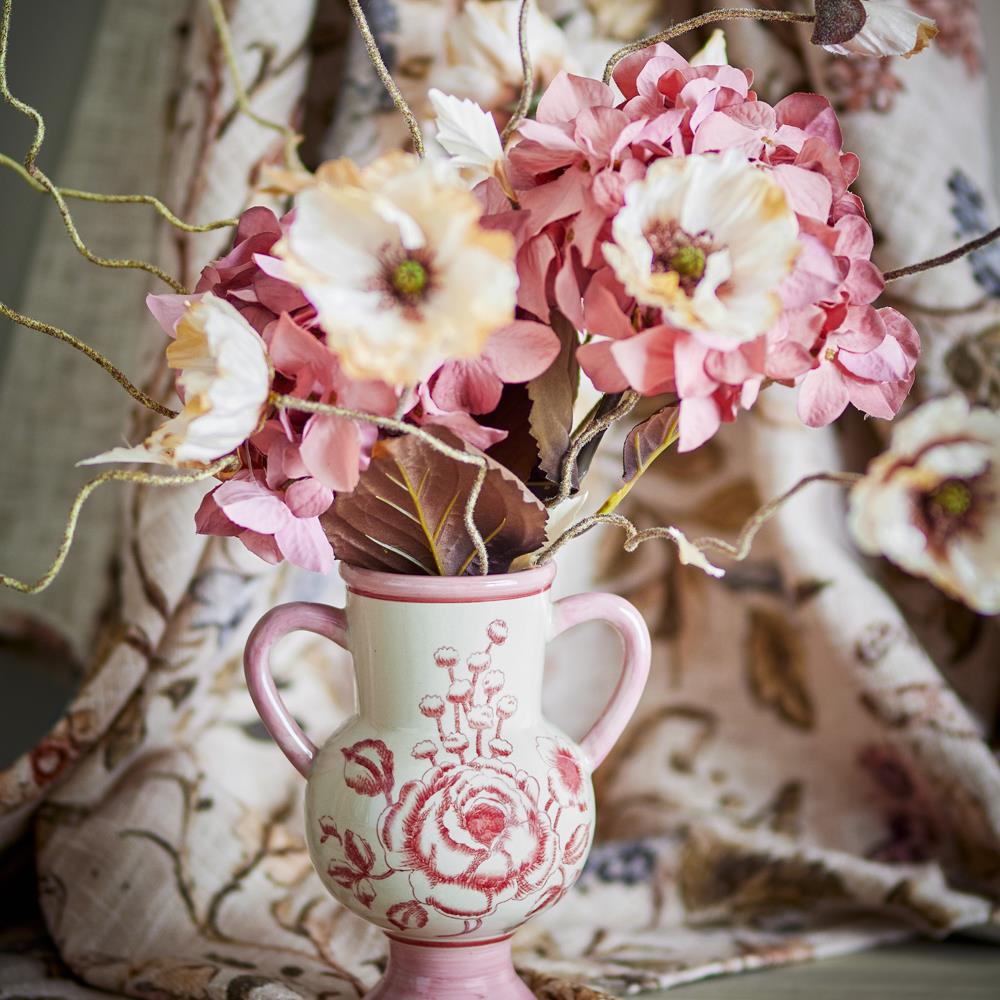 Bloomingville Alea Vase rosé Steingut D 13 x H 21 cm Dekoration Wohnaccessoire