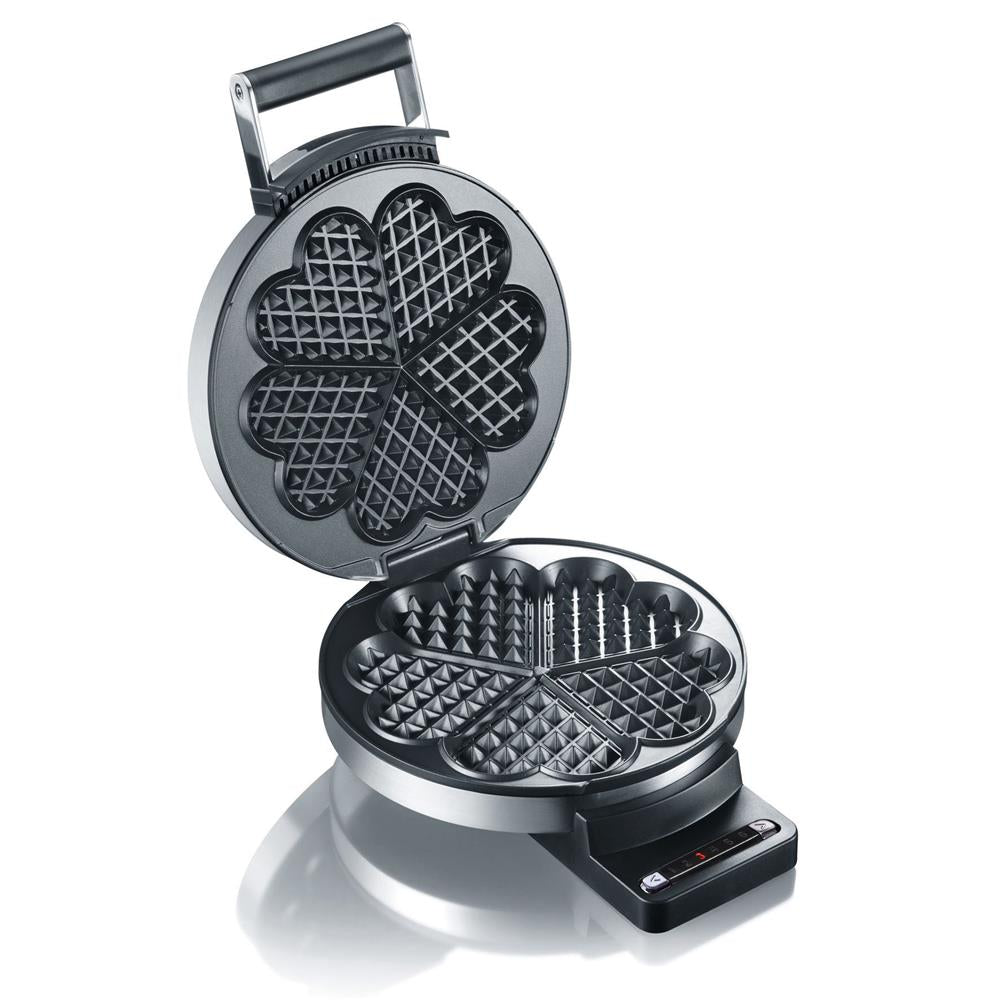 GRAEF Waffeleisen WA 80 Edelstahl matt Waffeln Waffelautomat Herzwaffel
