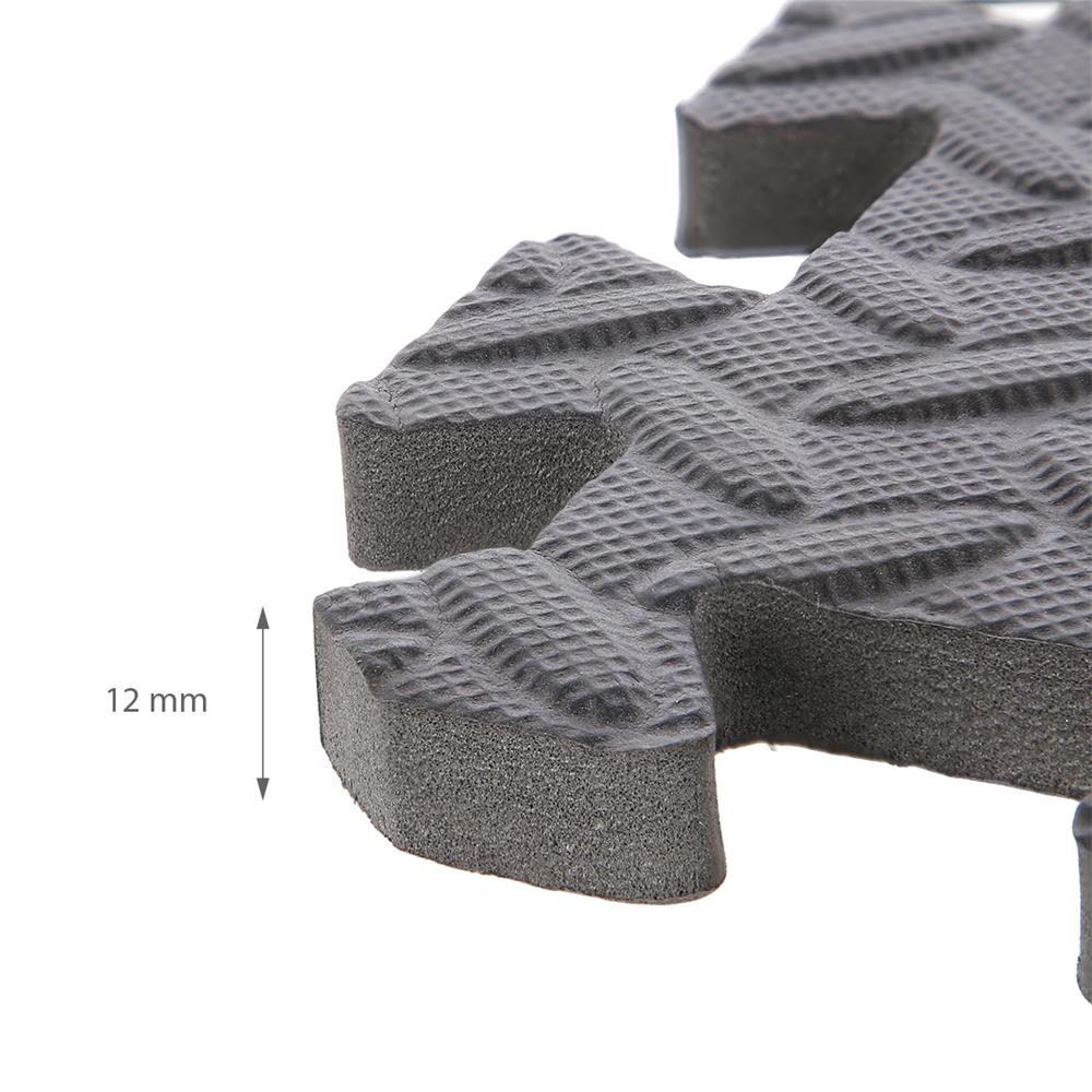 Puzzle‑Matte Fitness Unterlegmatte 9‑teilig 12 mm Dunkelgrau | HMS Premium MP12