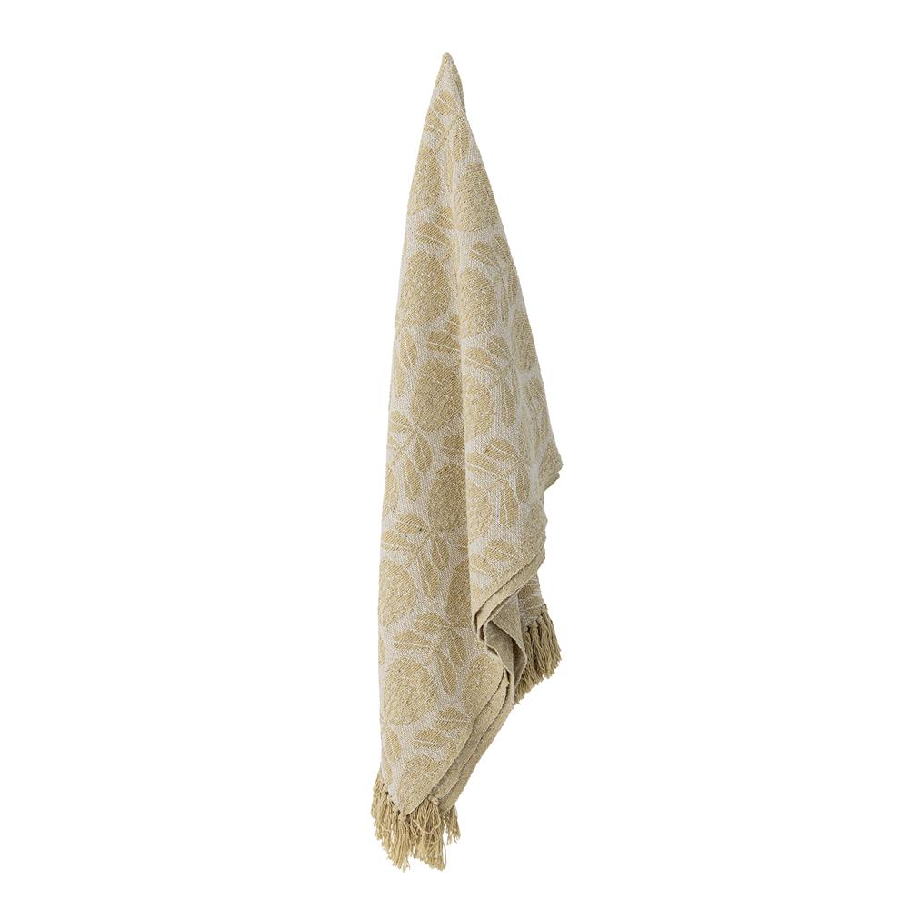 Bloomingville Pratello Decke Gelb Baumwolle Wohndecke 160x130cm